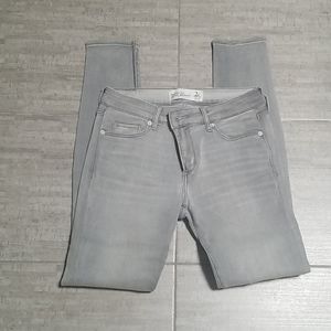 Gray ABERCROMBIE & FITCH SUPER SKINNY JEANS
